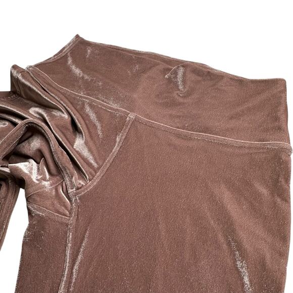 LULULEMON Wunder Lounge High Rise Velvet Leggings Women's Size 10 Pink Oak - Picture 7 of 9